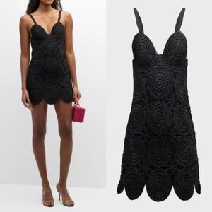 Simon Miller beep beep Black Crochet Mini Dress